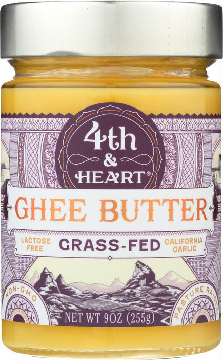 4th & Heart: Ghee Butter California Garlic, 9 Oz