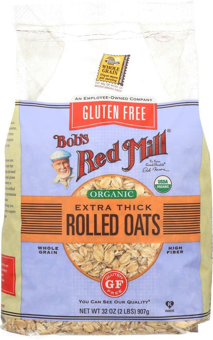 Bobs Red Mill: Gluten Free Organic Extra Thick Rolled Oats (32.000 Oz)