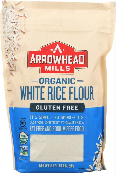 Arrowhead Mills: Flour White Rice Organic, 24 Oz