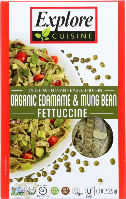 Explore Cuisine: Pasta Edamame Mung Bean Fettucine, 8 Oz