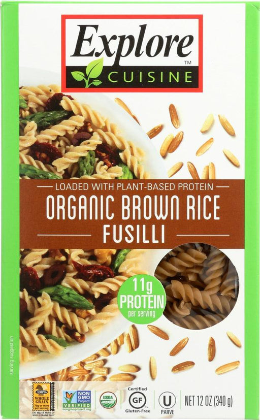 Explore Cuisine: Pasta Brown Rice Fusilli, 12 Oz