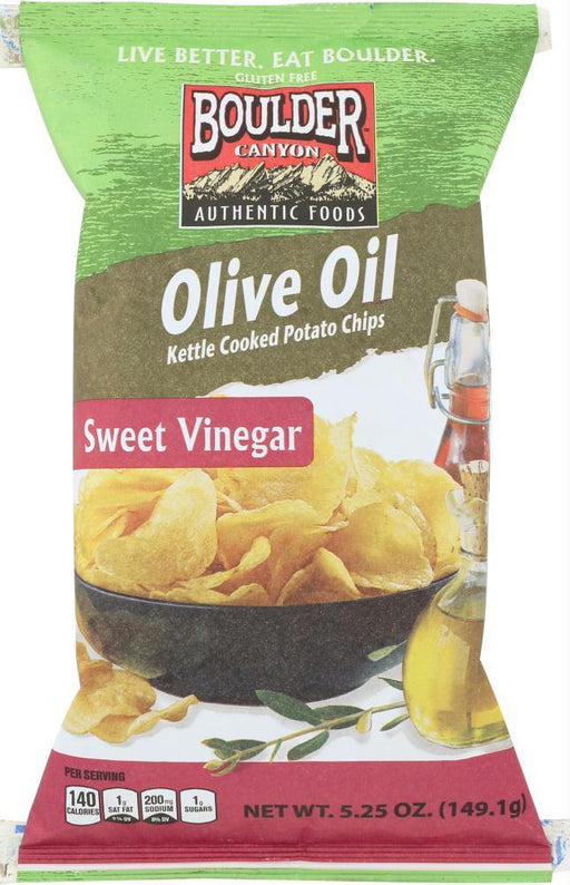 Boulder Canyon: Olive Oil Sweet Vinegar Kettle Cooked Potato Chips, 5.25 Oz