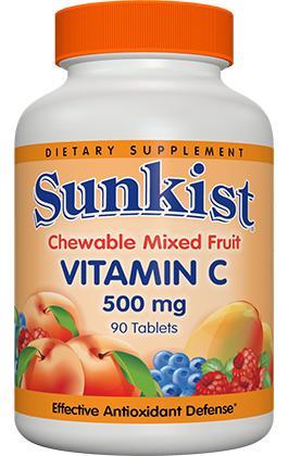 Sunkist: Vitamin C Chewable Mixed Fruit, 16 Tb