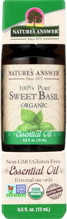 Natures Answer: Ess Oil Basil Sweet Org (0.500 Oz)