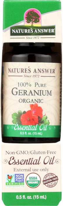 Natures Answer:geranium Organic Essential Oil, 0.5 Oz