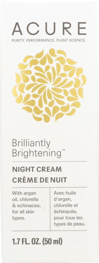 Acure: Brilliantly Brightening Night Cream, 1.7 Oz