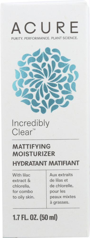 Acure: Incredibly Clear Mattifying Moisturizer, 1.7 Fl Oz