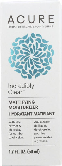 Acure: Incredibly Clear Mattifying Moisturizer, 1.7 Fl Oz