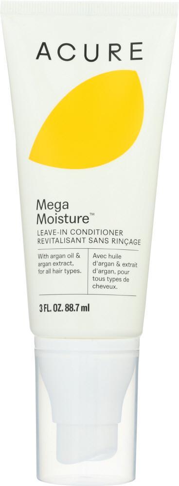 Acure: Mega Moisture Leave-in Conditioner, 3 Fl Oz