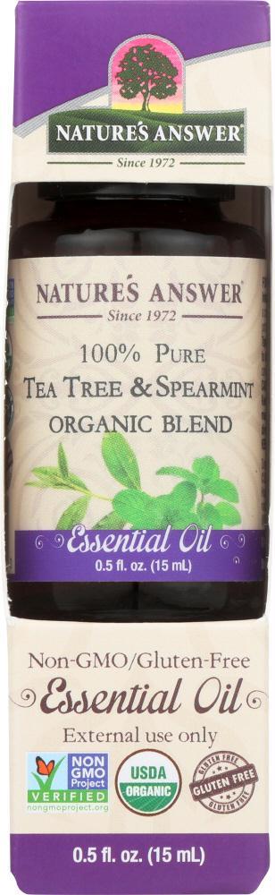 Natures Answer: Tea Tree Spearmint Essential Oil, 0.5 Oz