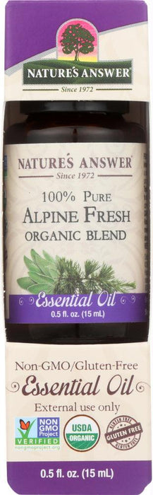 Natures Answer: Essential Oil Alpine Fresh Organic, .5 Oz