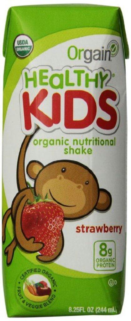 Orgain: Healthy Kids Organic Nutritional Shake Strawberry Gluten Free Non Gmo Kosher, 8.25 Oz