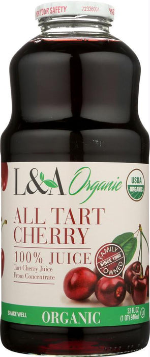 L & A Juice: Organic All Tart Cherry Juice, 35 Oz