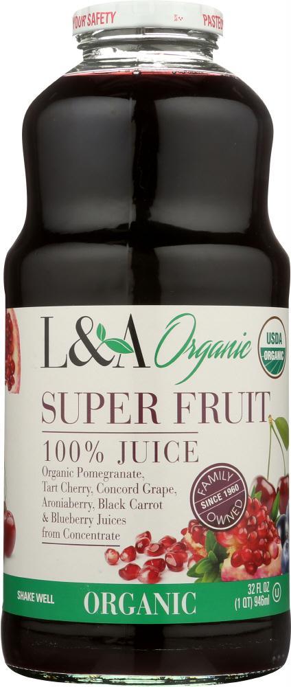 L & A Juice: Organic Super Fruit Juice 32 Oz