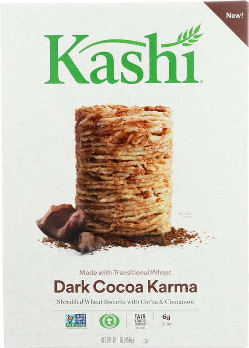 Kashi: Wheat Biscuit Cereal Dark Cocoa Karma, 16.1 Oz