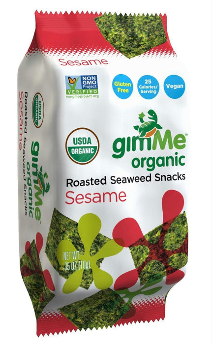 Gimme: Organic Roasted Seaweed Snacks Sesame, 0.35 Oz