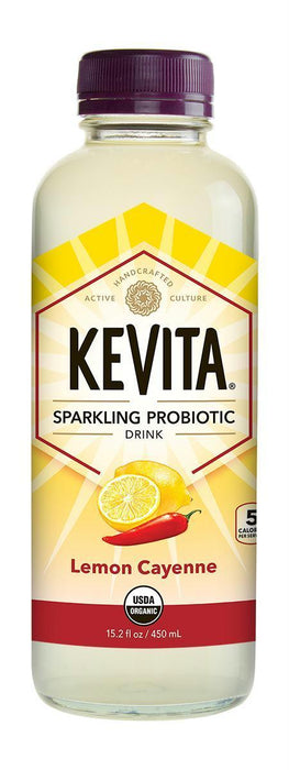 Kevita: Sparkling Probiotic Drink Daily Cleanse Lemon Cayenne, 15.2 Oz