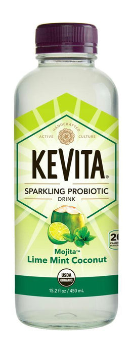 Kevita: Sparkling Probiotic Drink Mojita Lime Mint Coconut, 15.2 Oz