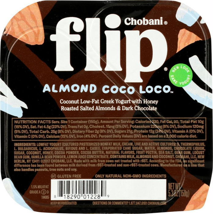 Chobani: Yogurt Flip Almond Coco Loco, 5.3 Oz