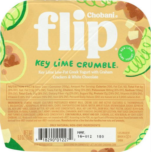 Chobani: Yogurt Flip Key Lime Crumble, 5.03 Oz