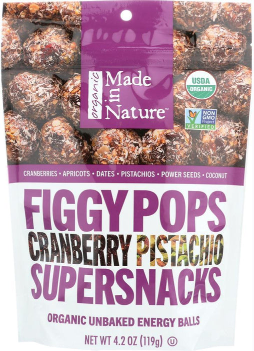 Made In Nature: Cranberry Pistachio Fig Pops, 4.2 Oz