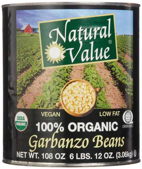 Natural Value: 100% Organic Garbanzo Beans, 108 Oz