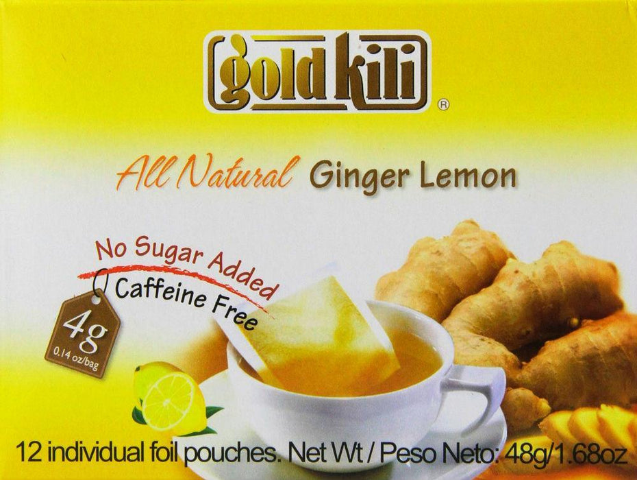 Gold Kili: All Natural Instant Ginger & Lemon Beverage Mix, 6.72 Oz