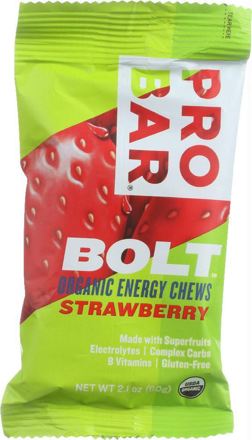 Probar: Bolt Organic Energy Chew Strawberry, 2.1 Oz