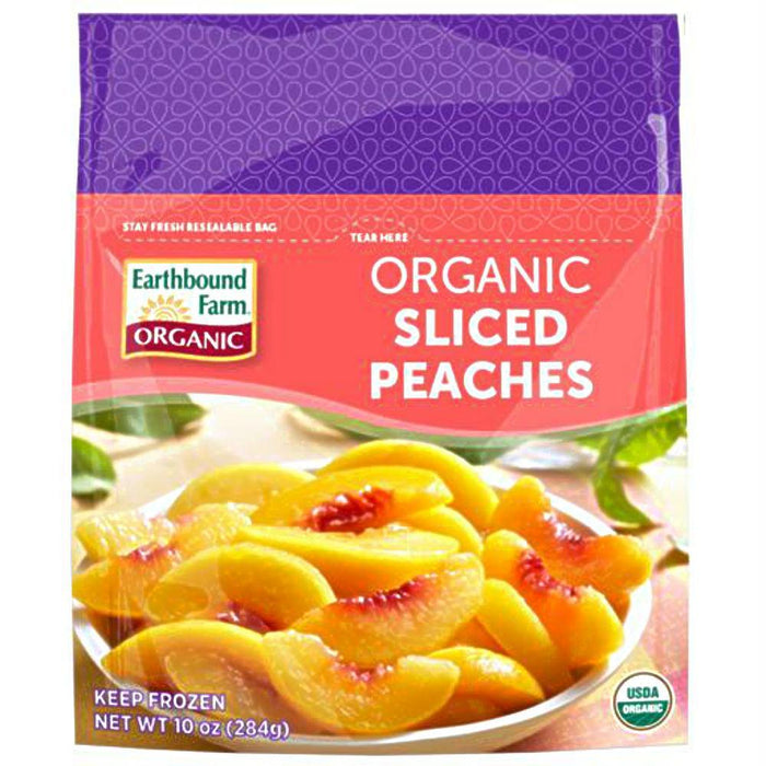 Earthbound Farm: Organic Frozen Sliced Peaches, 10 Oz