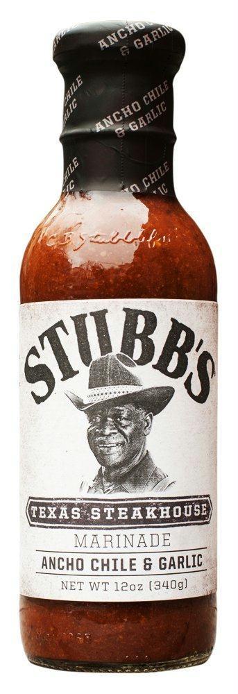 Stubb's: All-natural Marinade Texas Steakhouse Ancho Chile & Garlic, 12 Oz