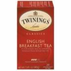 Twinings Of London: Classics English Breakfast Tea Medium Tea Strength 20 Tea Bags, 1.41 Oz