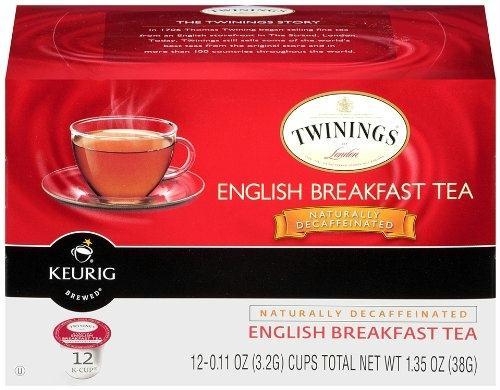 Twinings Of London: English Breakfast Black Tea Decaffeinated K-cups, 12 Pc