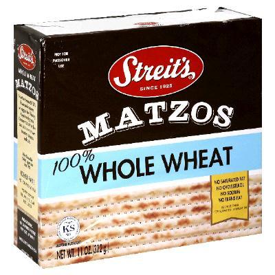 Streit's: 100% Whole Wheat Matzos, 11 Oz