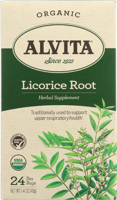 Alvita: Teas Organic Licorice Root Caffeine Free 24 Tea Bags, 1.41 Oz