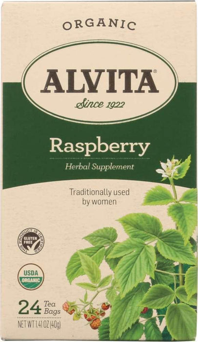 Alvita: Teas Organic Raspberry Caffeine Free 24 Tea Bags, 1.41 Oz