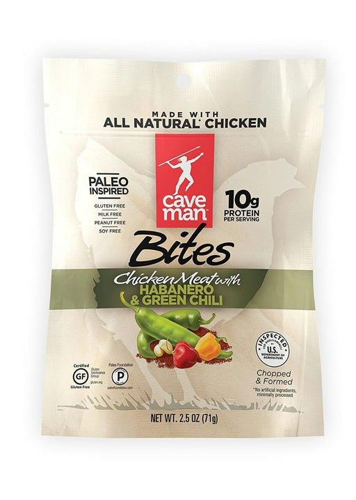 Caveman Foods: Bites Chicken Meat With Habanero And Green Chili 2.5 Oz