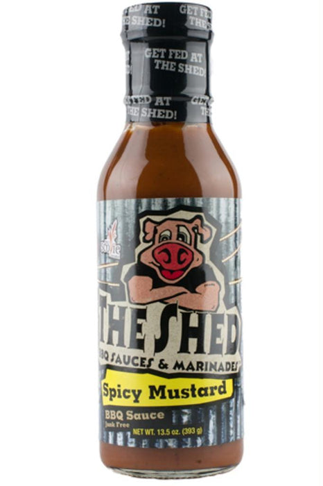 The Shed Bbq: Spicy Mustard Barbeque & Blues Joint Junk-free Bbq Sauce, 13.5 Oz