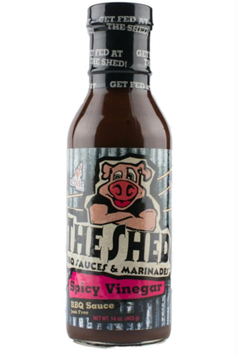 The Shed Bbq: Spicy Vinegar Barbeque & Blues Joint Junk-free Bbq Sauce, 14 Oz