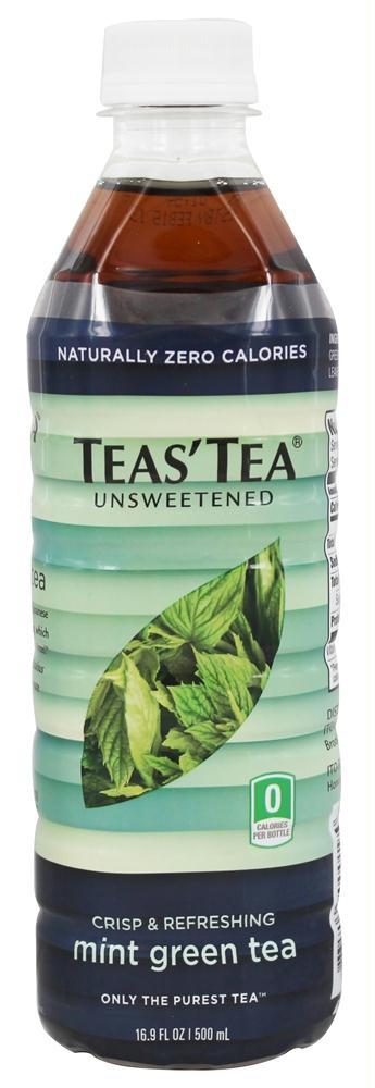 Teas Tea: Unsweetened Mint Green Tea Org, 16.9 Oz