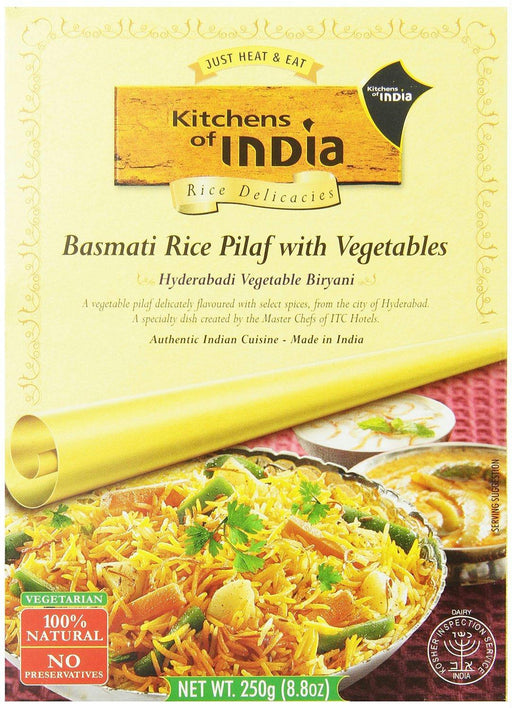 Kitchens Of India: Biryanis Hyderabadi Biryani Basmati Rice Pilaf With Vegetables, 8.8 Oz