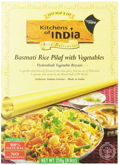 Kitchens Of India: Biryanis Hyderabadi Biryani Basmati Rice Pilaf With Vegetables, 8.8 Oz