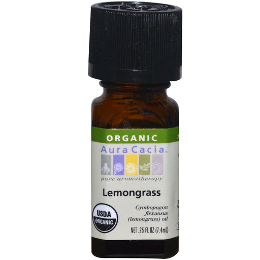 Aura Cacia: Organic Lemongrass Essential Oil, 0.25 Oz