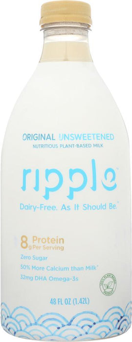 Ripple: Milk Unsweetened Original, 48 Oz