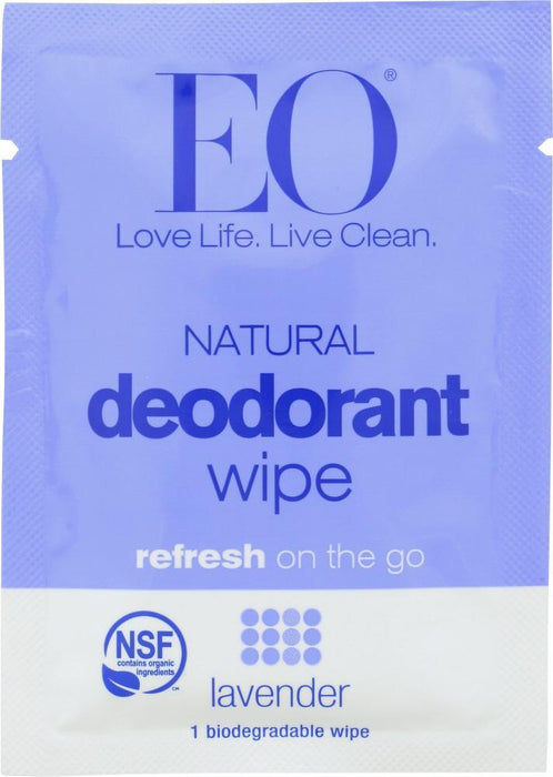 Eo: Deodorant Wipes Lavender, 1 Ea