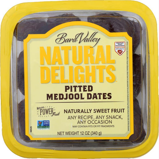 Natural Delights: Date Medjool Pitted, 12 Oz