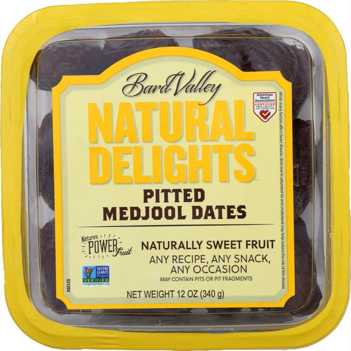 Natural Delights: Date Medjool Pitted, 12 Oz