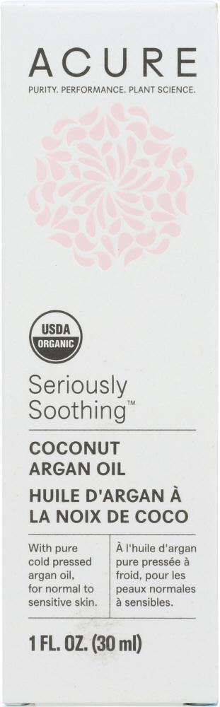 Acure: Seriously Soothing Coconut Argan Facial Oil, 1 Fl Oz