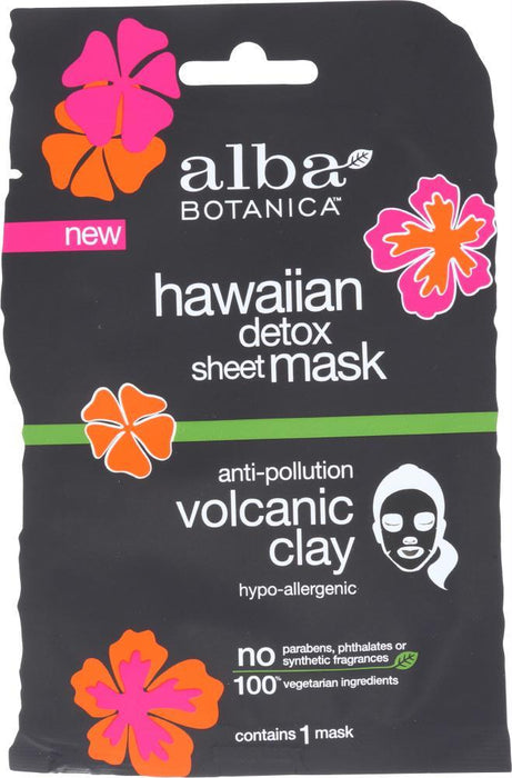 Alba Botanica: Detox Sheet Mask Hawaiian, 1 Ea