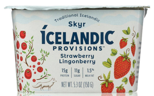 Icelandic Provisions: Yogurt Strawberry Lingonberry Skyr, 5.3 Oz