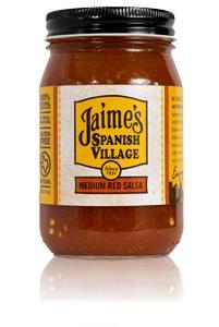 Jaimes Spanish Village: Salsa Medium Red, 16 Oz